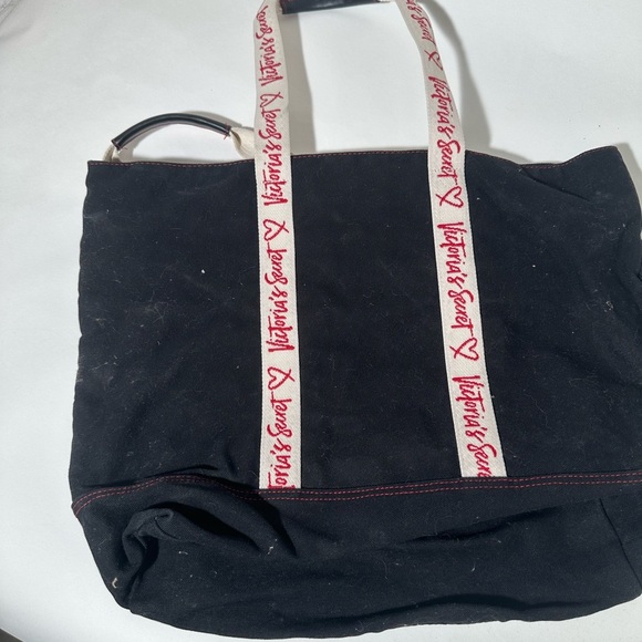 Victoria's Secret Black Tote with Red Accents - Picture 2 of 4